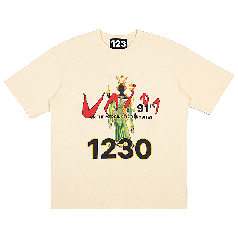 

High Street Print Short Sleeve T-Shirt Pattern Extra Large Size Tee, Color 1