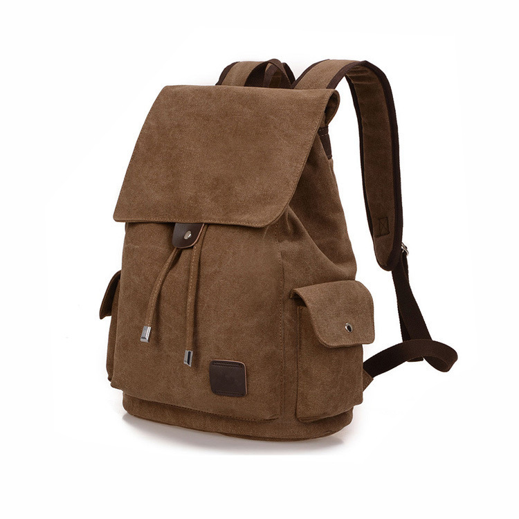 

Day Packs Canvas Women's Backpack Solid Color, Black