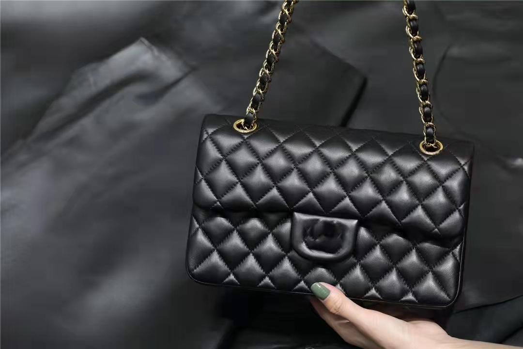 

7A Top Designe custom luxury brand handbag CHANNEL Women's bag 2021 leather gold chain crossbody 2.55cm black and white pink cattle clip sheepskin shoulder with box, Red