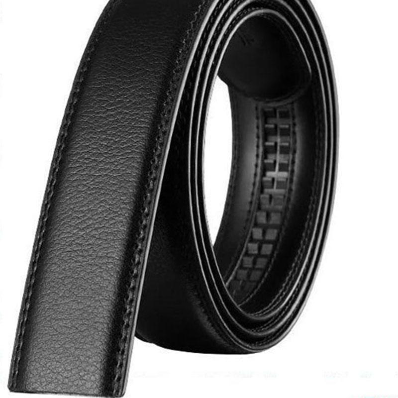 

Belts Business Men Headless Belt Fashion Automatic Buckle High Quality Leather Trend Authentic Casual Loss Impulse, Black