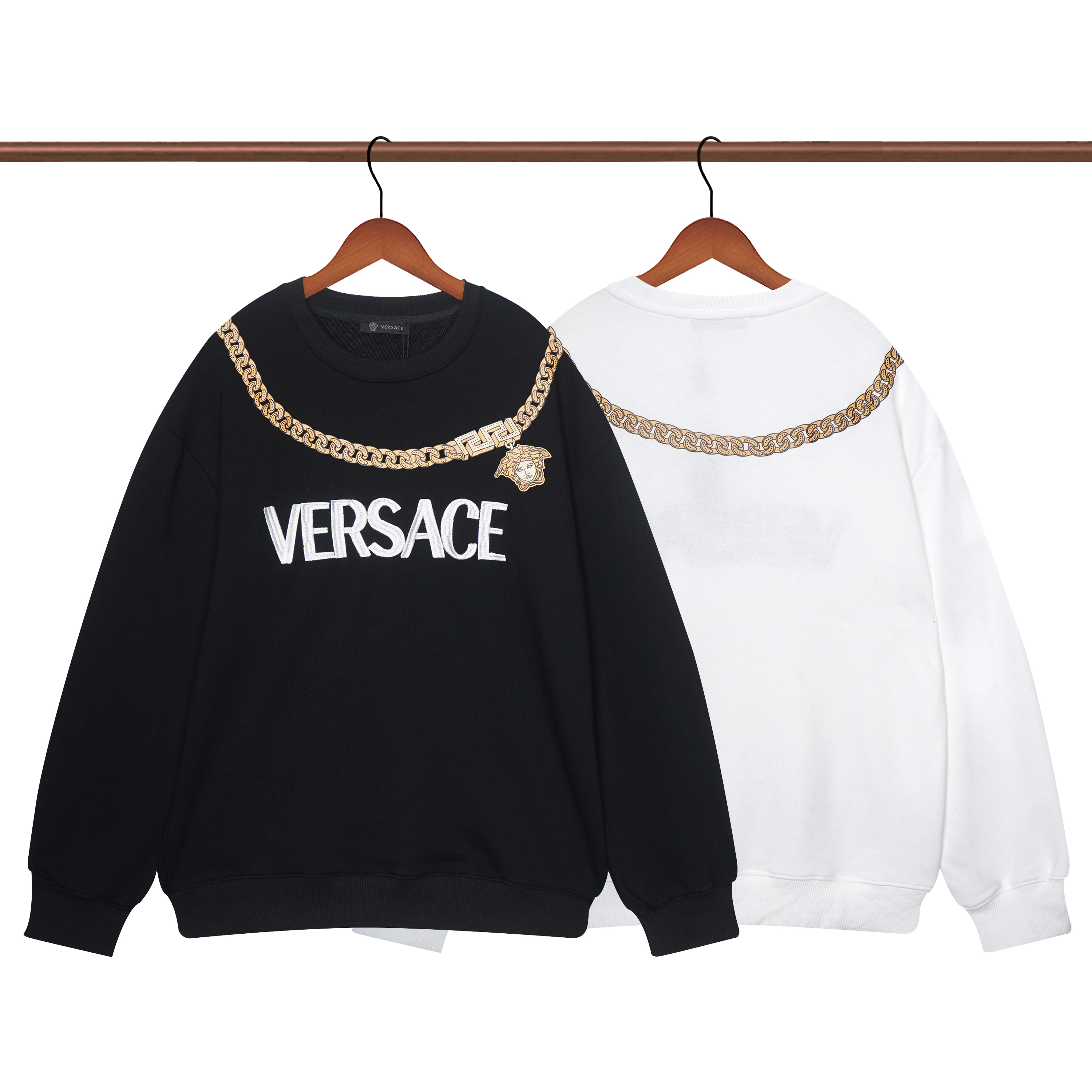 2022 Sweat à capuche pour femmes de la mode designer Versace en noir et blanc à manches longues pour femmes