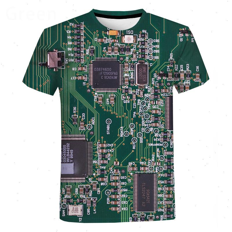 

Electronic Chip Hip Hop T Shirt Men Women 3d Machine Printed Oversized T-shirt Harajuku Style Short Sleeve Tee, Vip2