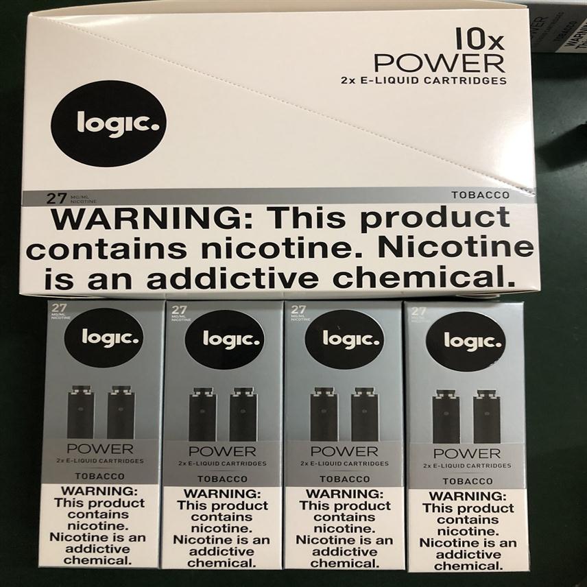 

LOGIC POWER 2PK REFILL TOBACCO M27 2X CARTRIDGES 10PCS/LOT ecigarette atomizer197n