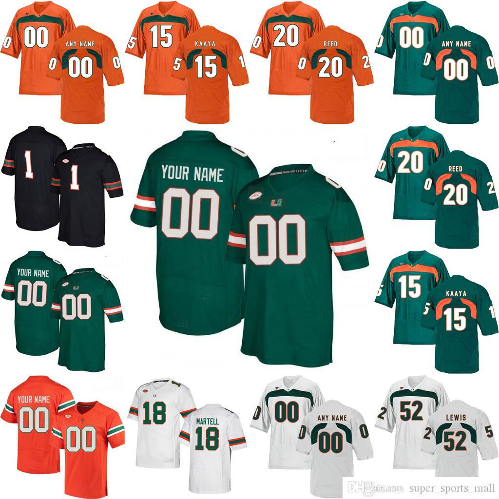 

NCAA Miami Hurricanes College Football Jerseys Shaquille Quarterman Jersey Al Blades Jr. Jaquan Johnson Jeff Thomas DeeJay Dalla Custom Stitched shirt, Mens green vintage