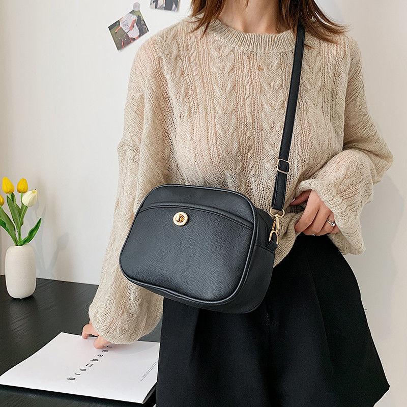 

Evening Bags Crossbody Bag Shoulder Female Shell Women Designer Handbag Retro Fashion PU Leather 2022 Trend All-match Solid ColorEvening, Black