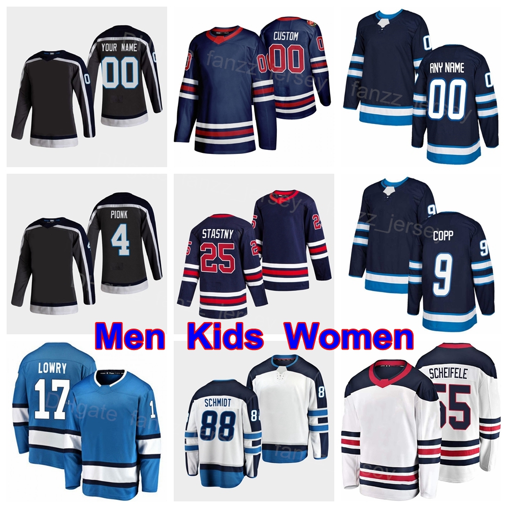 

Reverse Retro Hockey 55 Mark Scheifele Jersey 9 Andrew Copp 88 Nate Schmidt 4 Neal Pionk 25 Paul Stastny 81 Kyle Connor 17 Adam Lowry 27 Nikolaj Ehlers Man Kids Woman, Navy blue