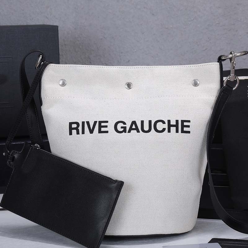 

Gauche Bucket Bag High Quality Handbags Tote Bags Linen Leather Large Capacity Pocket Fashion Letters Removable Strap Shoulder Crossbody Bags 2pcs