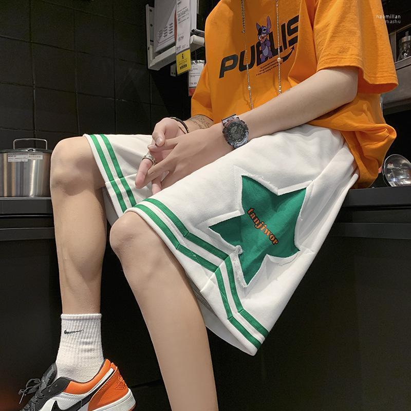 

Men's Shorts Men Summer American Style Hip Hop Pentagram Ins Tide Brand Basketball Five-point Pants Loose And Trendy Casual Big Naom22, Black