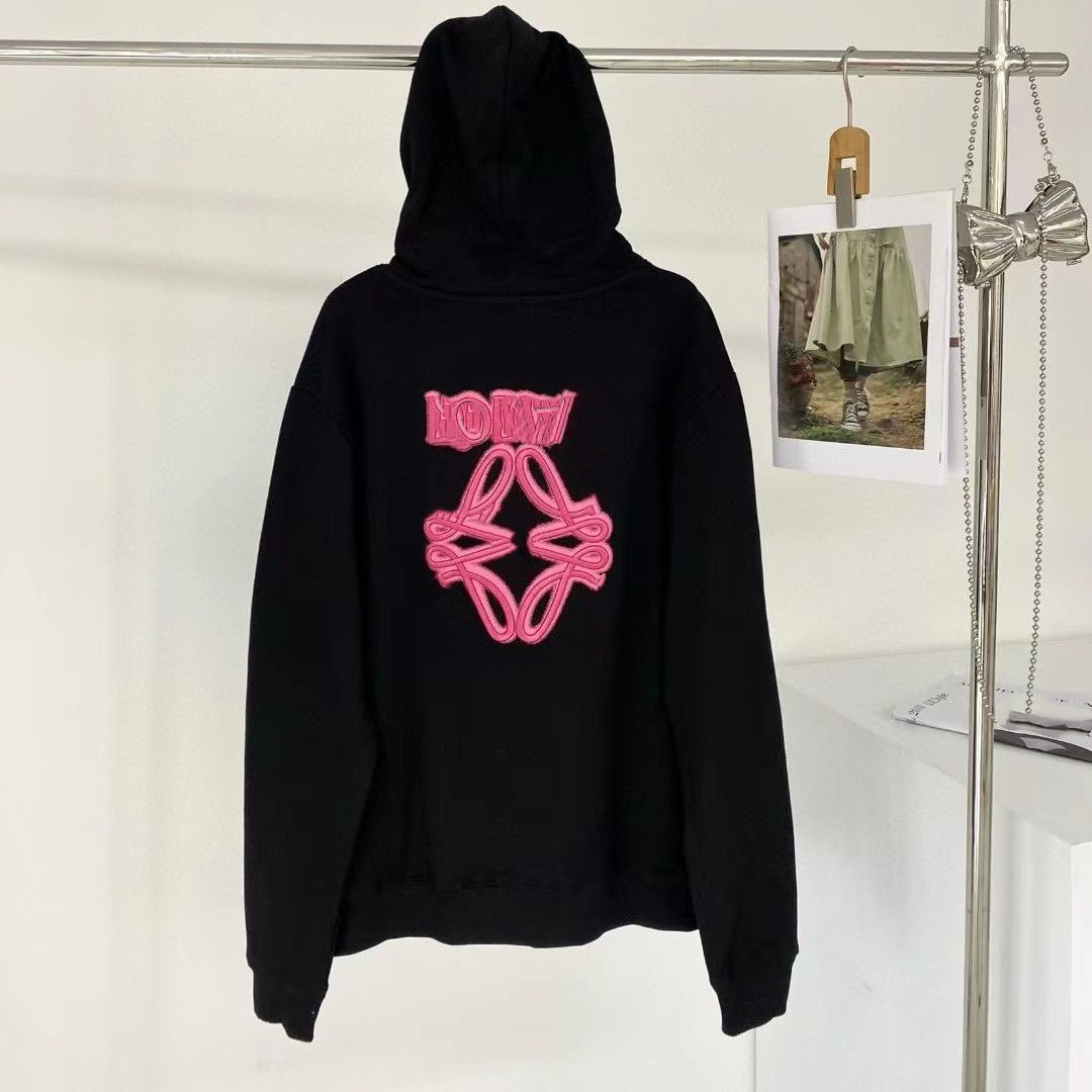 Fasion Hoodies Sweatshirts de créateurs pour femmes Tops Running Sportswers Lovers Pullover Pink Pattern With Letters Tree Dimensional à manches