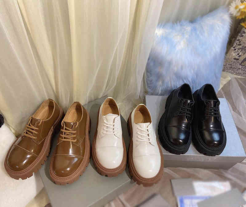 

Dress shoes Women's leather shoes Medium heel platform luxury dinner office commuter round toe shoes 220723, Black