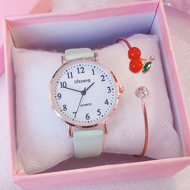 

Wristwatches Simple Number Dial Women Watches Ulzzang Fashion Brand Female Quartz Watch Casual Ladies Leather Montre Femme, Brown