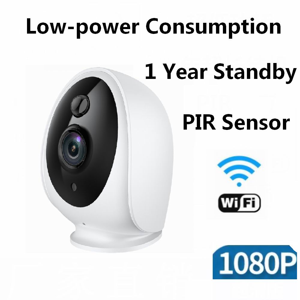 

R4 Smart WiFi Camera 1Year Standy Low-power Consumption HD 1080P Mini Camera Two Way Audio IR Night Version Nanny Cam Cloud Storage PIR Sensor Camcorder for Home Office