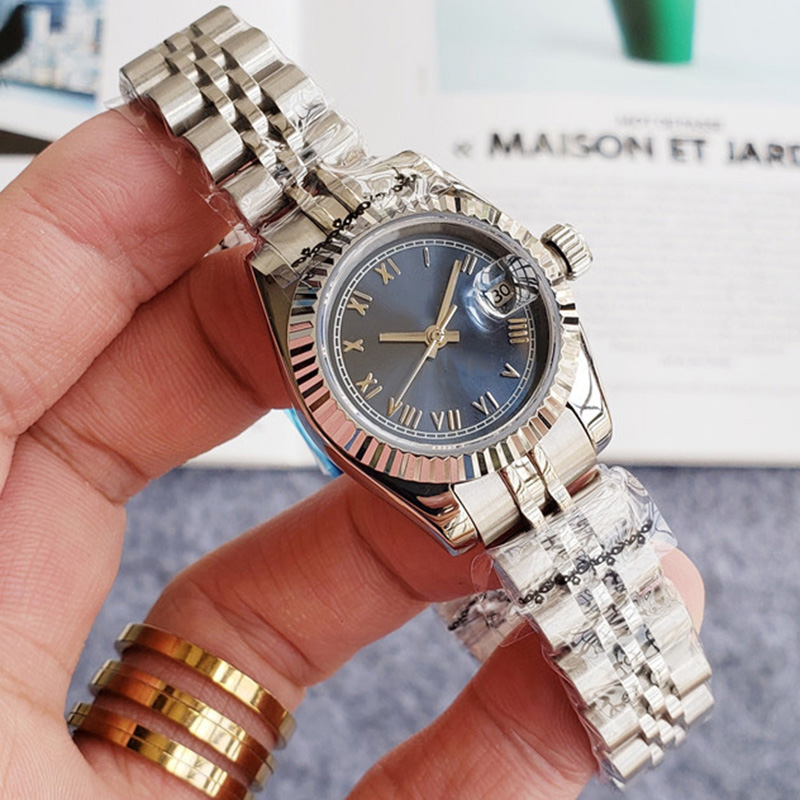 

Classic Women Watches Automatic Mechanical Watch 26mm Fashion Business Wristwatches Silver Wristwatch Montre De Luxe Christmas Gifts for Ladies, Customize