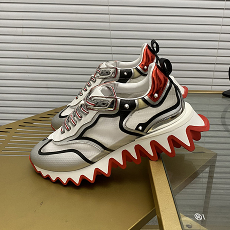 

Spring Autumn Senior Sharks Red Bottoms casual shoes Loubishark Men Women designer running shoes Low Calfskin sports sneakers Couple lover Walk Sneakers trainers, Fill postage