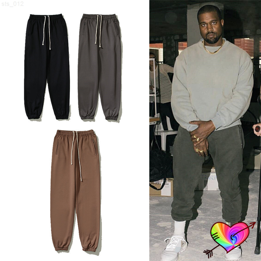 2022 Hip Hop saison 6 pantalons hommes femmes pantalons de survêtement coton éponge à l'intérieur étiquette étiquette Ye pantalon cordon pantalon