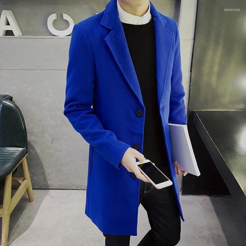 

Men's Trench Coats 2022 Winter Mens Coat Business Casual Jacket Men Long Autumn Windproof Slim Kend22, Black