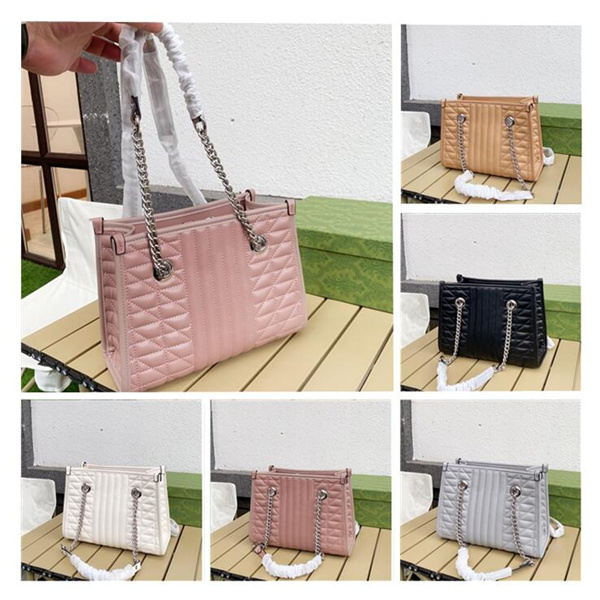 

Woman Designer Bags Top Quality Chain Handbags Shoulder Bag Famous Brands handbag Lady Genuine Leather Gray White Black Marmont Cross Body Bag 2022 new, Box