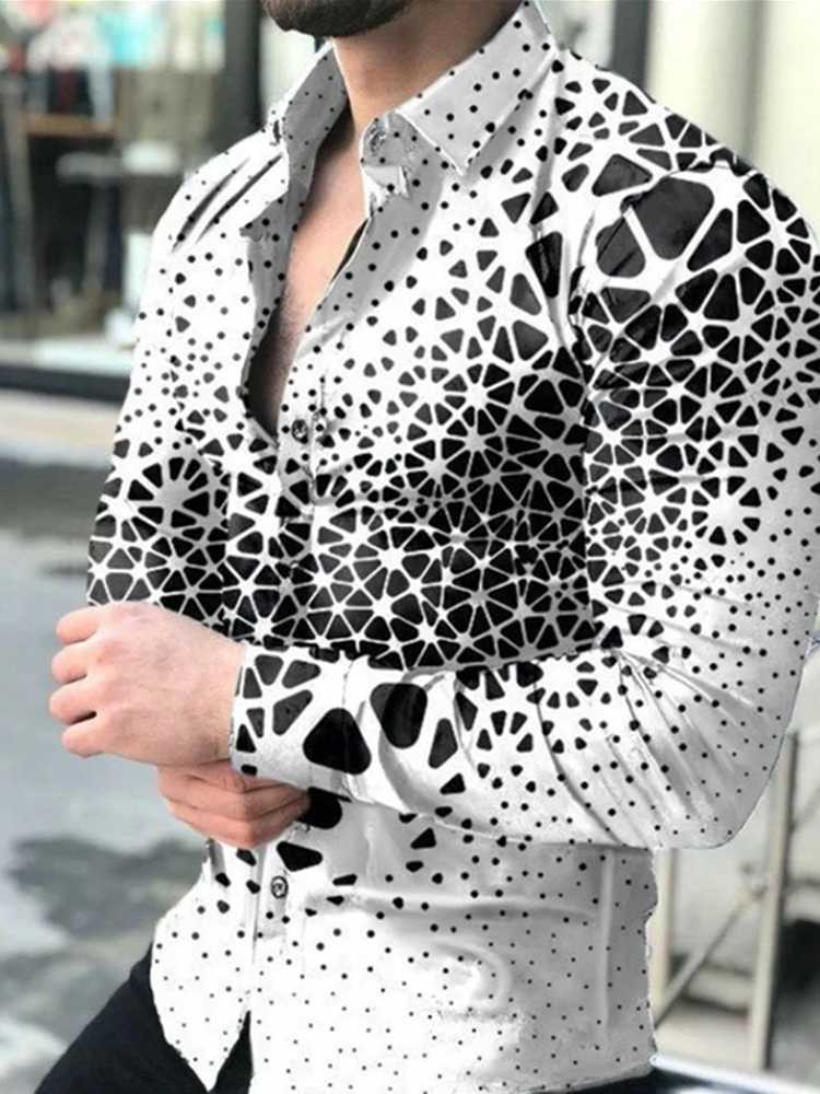 

Men's Dress Shirts Men Paisley Print Shirt Camisa Social Masculina Manga Longa Prom Party Luxury Royal Golden Casual Long Sleeve, Cs-904