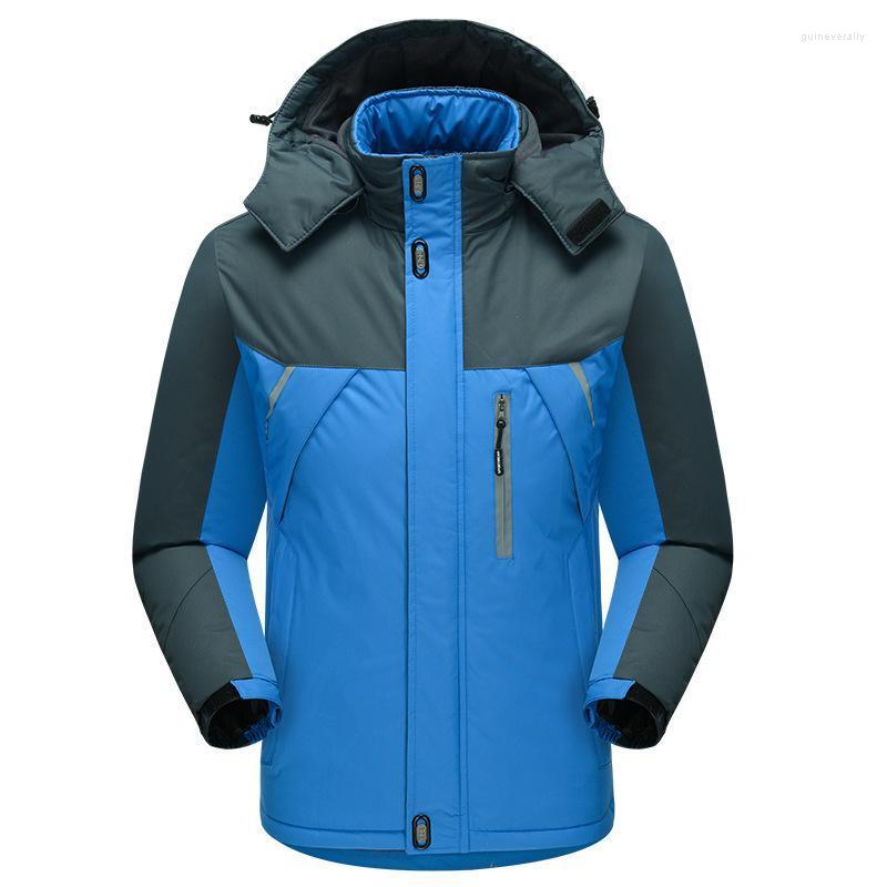 

Men's Down & Parkas Men Winter Waterproof Warm Plush Padded Jackets Coats Outdoor Casual Cotton Streetwear Overcoat Plus Size M-5XL Guin22, Black