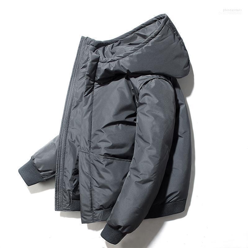 

Winter Korean Down Jacket Men And Women Short Thicken Coat Fashion Causal Hooded Warm Thick Outerwear Clothes Male Female1 Phin22, Black