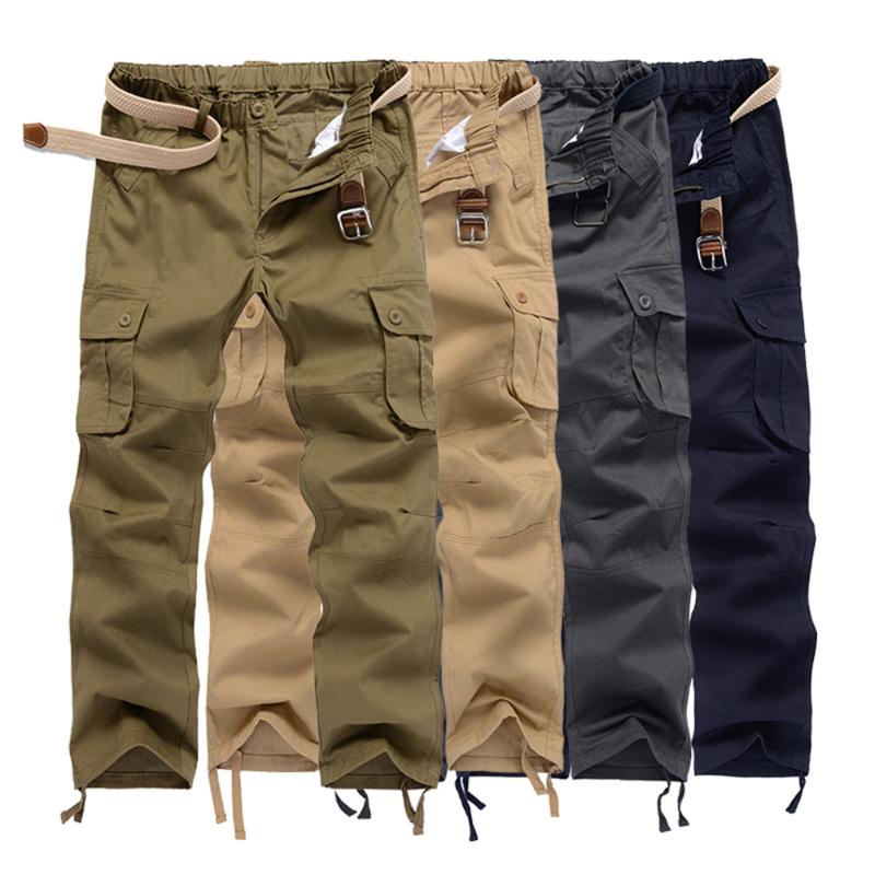 

Men's Pants Multi-Pockets Men Cargo Casual Military Tactical Male Outwear Loose Straight Slacks Zipper Long Trousers SweatpantsMen's, 10302ck8806