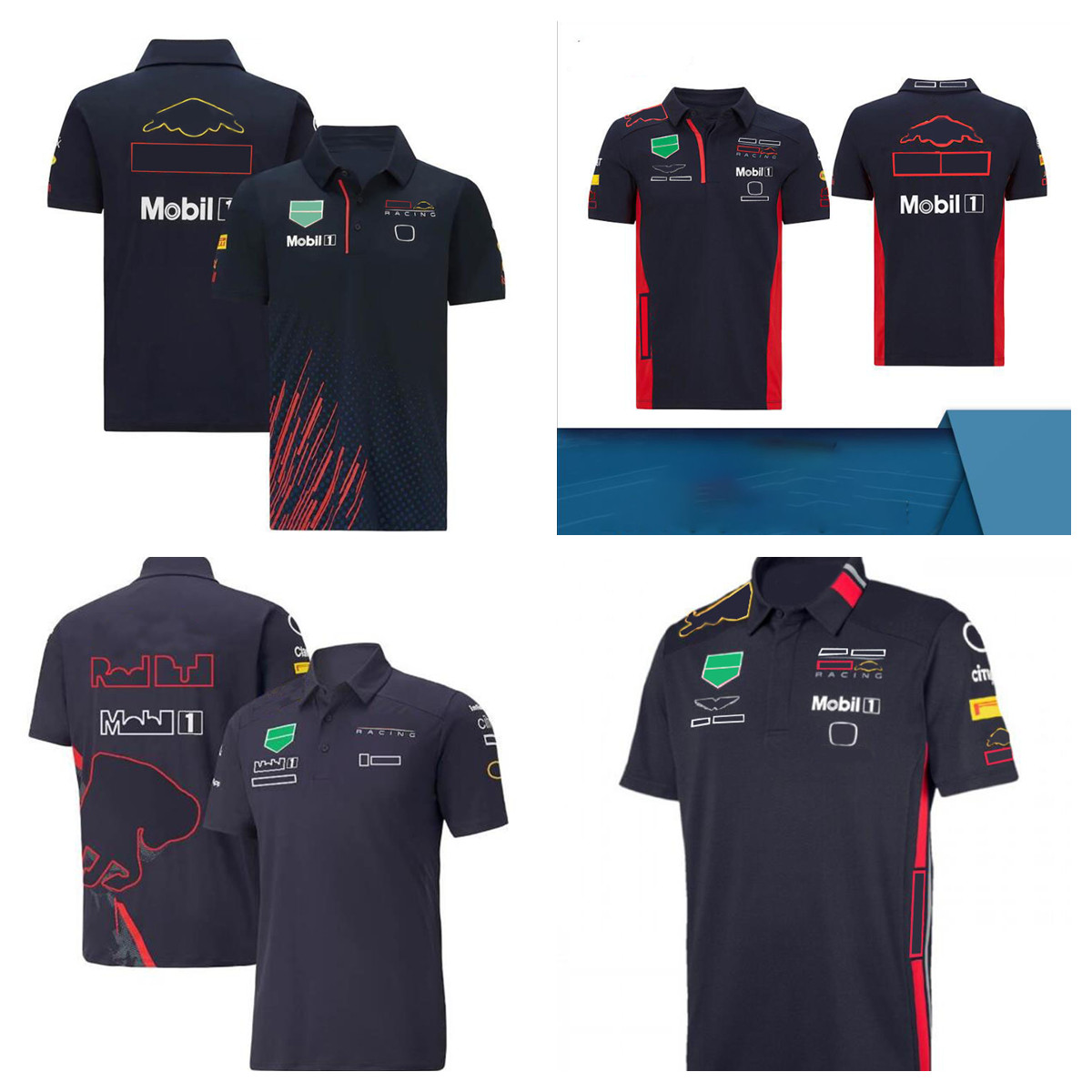 

F1 Formula One racing polo suit team's new lapel T-shirt with the same custom