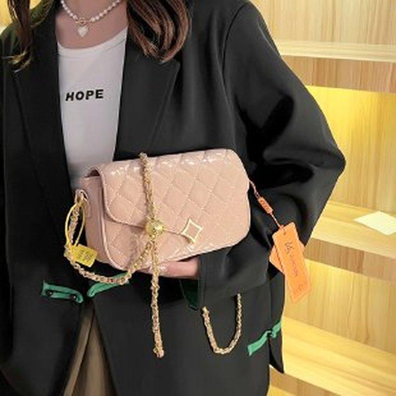 

Evening Bags Luxury Design Classic Diamond Bag 2022 Summer Women's Chain Trend Fashion Single Shoulder Crossbody For Women, Black