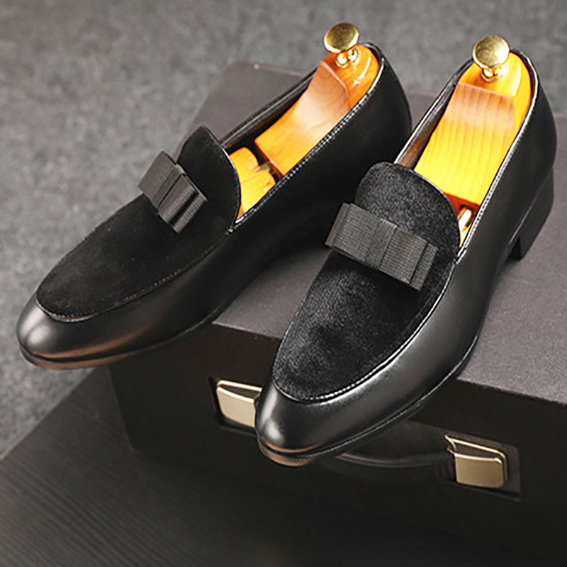 

New Designer Gentleman Suede Patchwork Bowtie Oxford Shoes For Mens Formal Wedding Prom Dress Homecoming Sapatos Tenis Masculino, V1