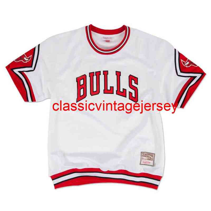 

Men Women Youth Mitchell Ness 1987-88 WHITE Shooting Jersey SHIRT Embroidery Custom Any Name Number XS-5XL 6XL, Blank jersey