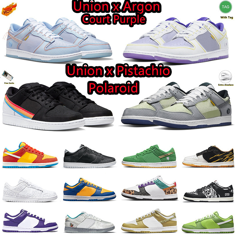 

2022 New Mens running shoes Designer sneakers Union x Argon Style Code Pistachio Polaroid Bart Simpson Green Apple St Patricks Day men women trainers sports shoe, Item#2