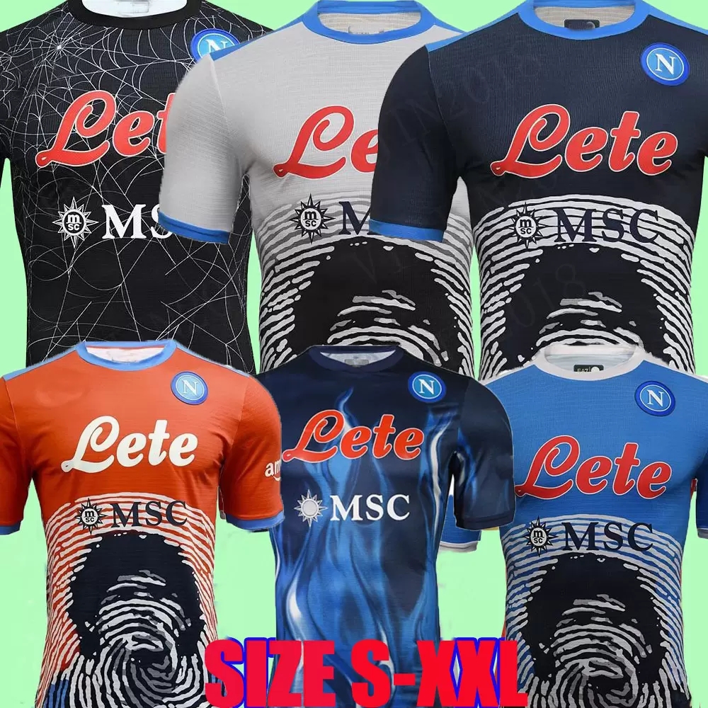 

2022 Napoli Soccer Jerseys Halloween Burlon MARADONA Special red Maglietta da calciatore OSIMHEN INSIGNE 21 22 EUROPEAN SSC Naples MAGLIA MERTENS men Football, 21/22 maradona special 3