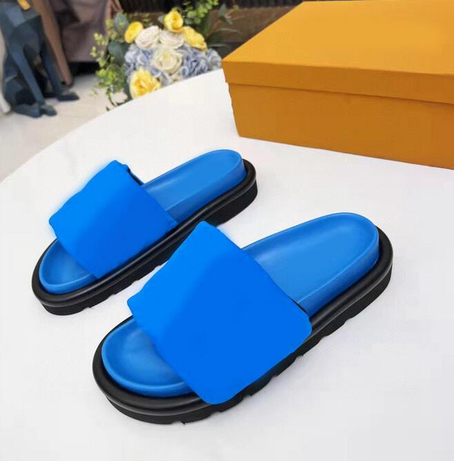 

Summer slippers swimming pool pillows comfortable sandals Velcro mules rubber soft soles women's nylon khaki down leather flat bottom outsole anti-slip flip-flops., Black