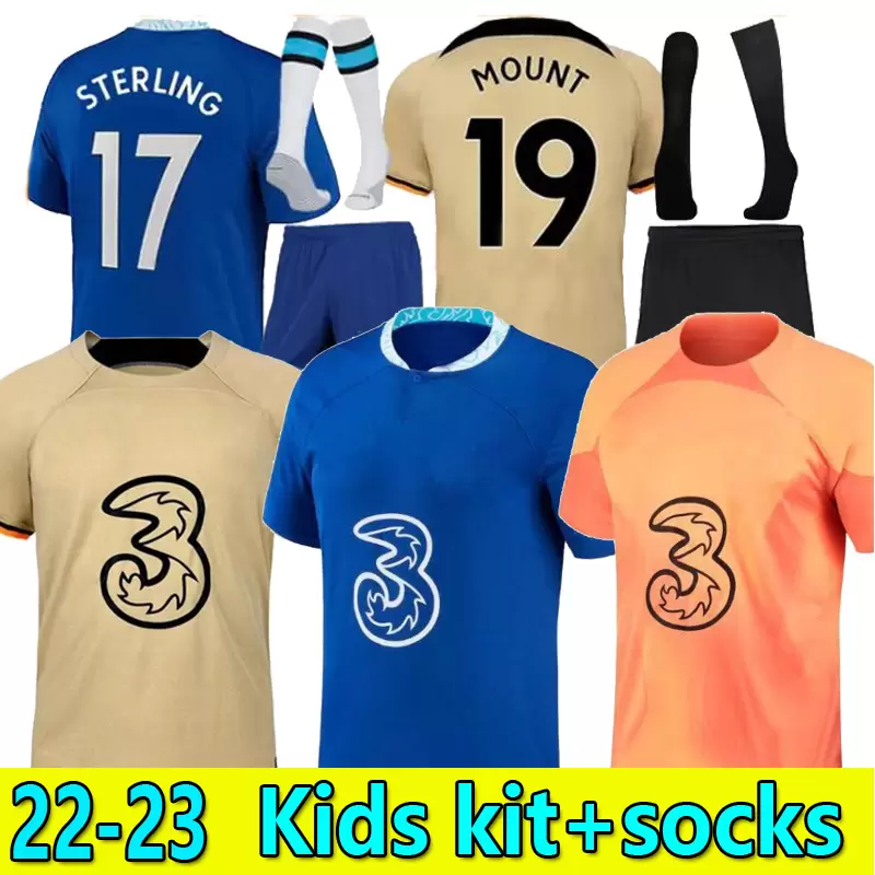 

22 23 CFC STERLING Soccer Jerseys PULISIC MOUNT HAVERTZ ZIYECH CHILWELL 2022 2023 football shirt WERNER kids kits HUDSON ODOI KANTE tops