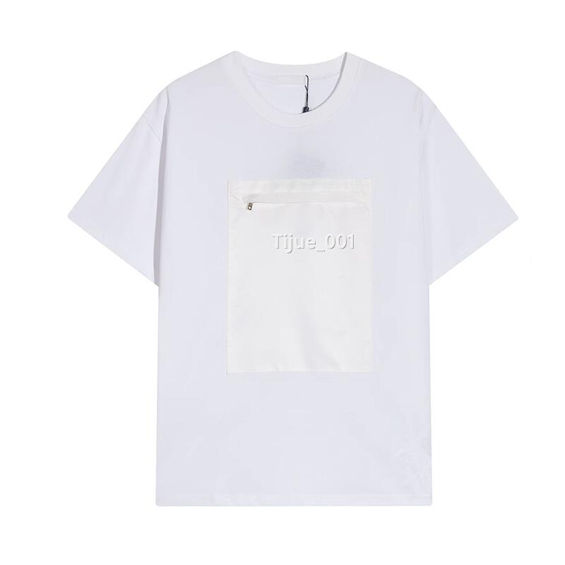 

22SS New France High End Chest Big Pocket Tee Street Vacation Beach Classic Summer Limited Short Sleeve Popular Simple Breathable Man Women T-shirts TJAMTX260, Black