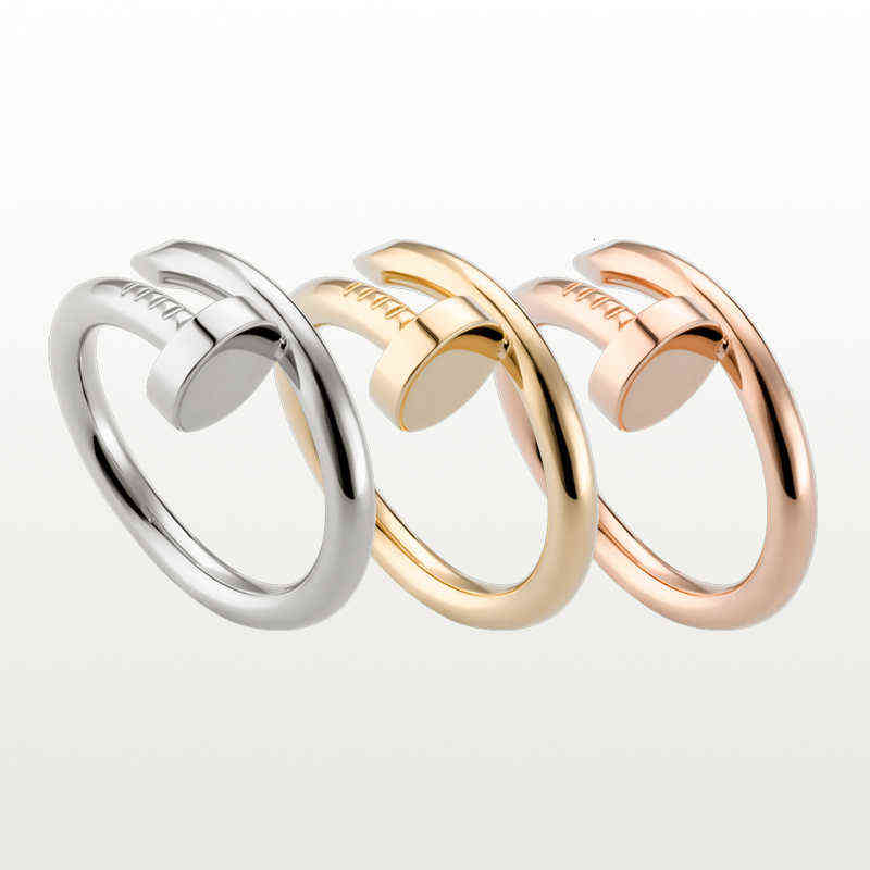 

Nail Ring Luxury Designer Jewelry Band Rings For Women Titanium Steel Alloy Gold-Plated Fashion Accessories Never fade Not allergic HO