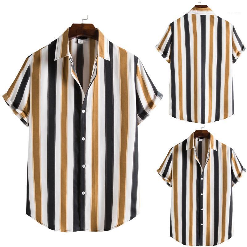 

Men's Casual Shirts 2022 Summer Mens Fashion Ethnic Short Sleeve Printing Hawaiian Shirt Blouse Linen Personality Comfortable, White