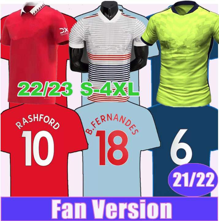 

Size:S-4XL 2023 SANCHO soccer jerseys RASHFORD SHAW 2022 football shirt fans version UTD POGBA MARTIAL B. FERNANDES Men Kids kit football shirts kits, 21/22 home