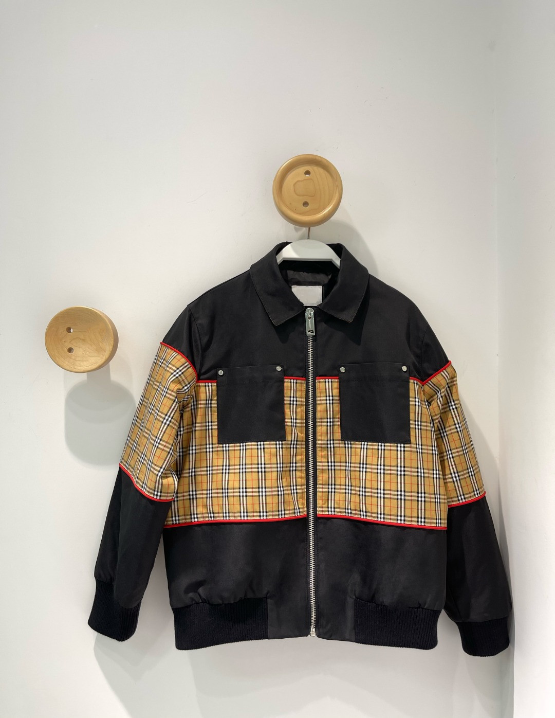 Boys Girls Jacket Kids Designer Clothe With Pocket Classic Stripes Zipper Black Size 100-160-image-793636532