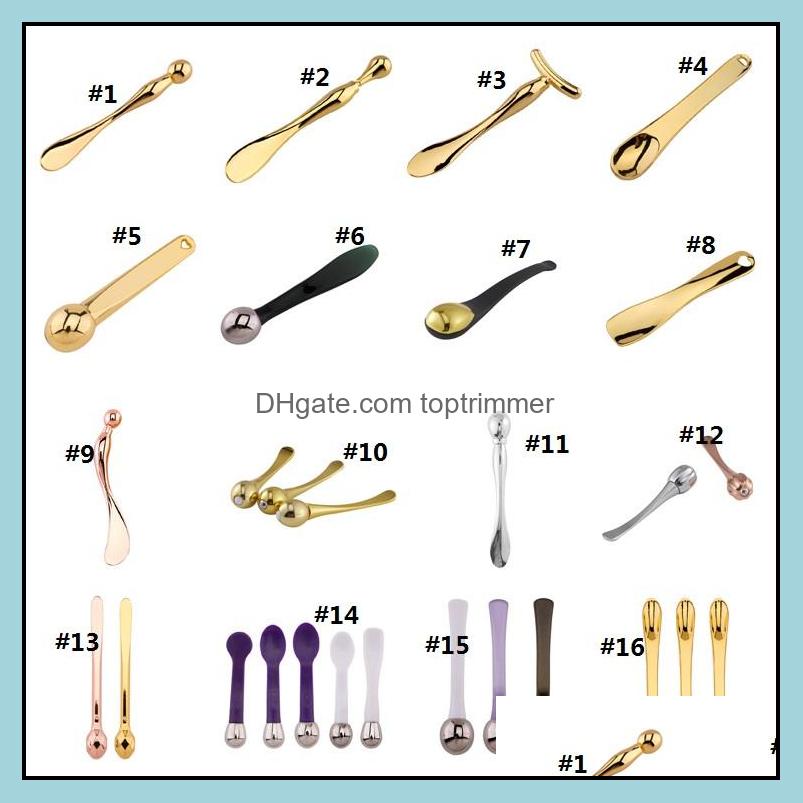 

Face Facial Mask Spoon Beauty Bar Tool For Cream Foundation Use Metal Eye Mas Stick Wrinkle Remove Drop Delivery 2021 Masr Health J5Gtv