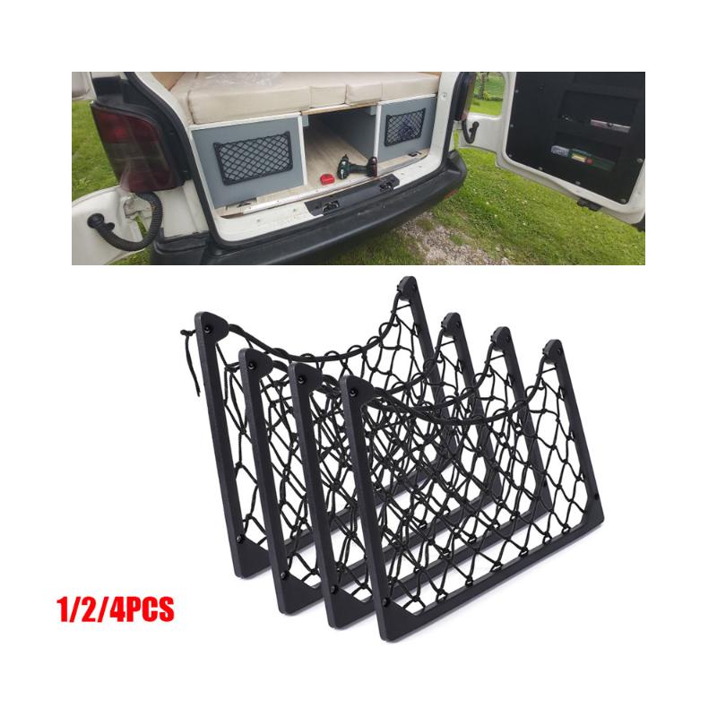 

Car Organizer Large Elastic Net Storage Bag Auto Paste Mesh Pocket Phone Holder Rack Seat Side Pouch Caravan Vehicle AccessoriesCar