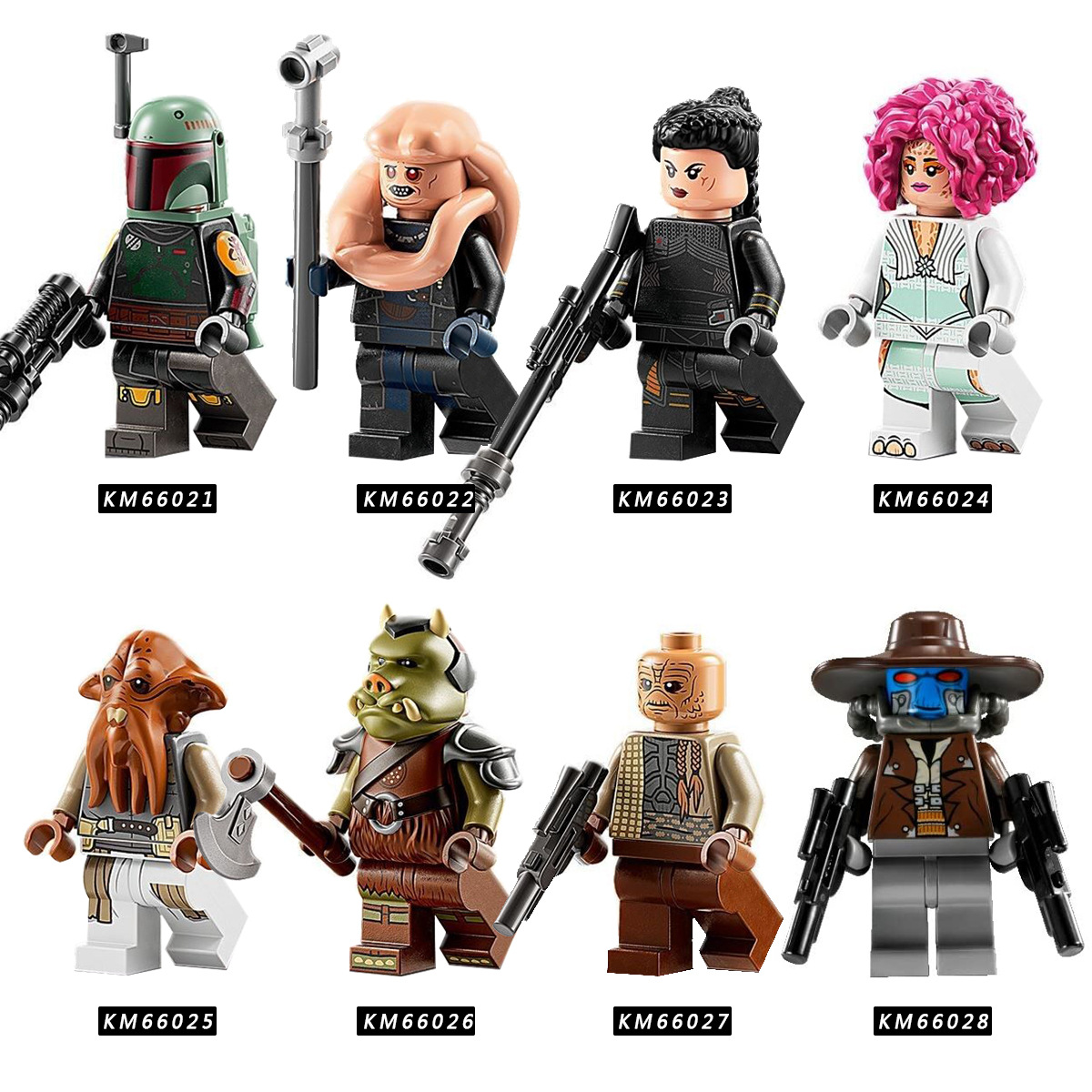 

KM 66021-66028 Space Wars Minifigs Mini Toy Figures Gamorrean Building Blocks