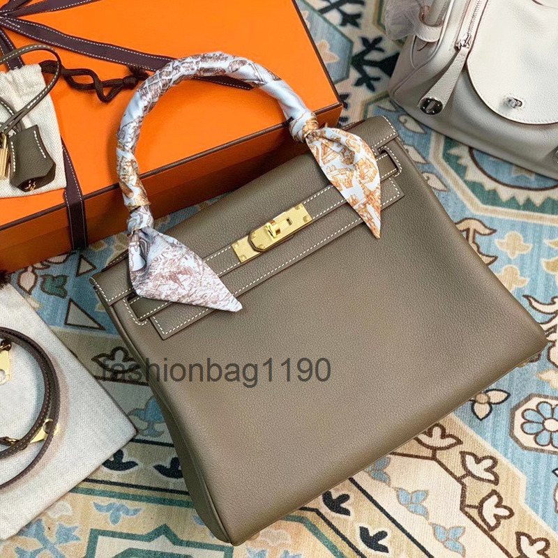 Sacs à main Femmes 2022 Sacs de créateurs Hermss Kellies Hands sacs en cuir One épaule Messenger Sac de deuxième génération Litchi 1 SQ1HPHZ