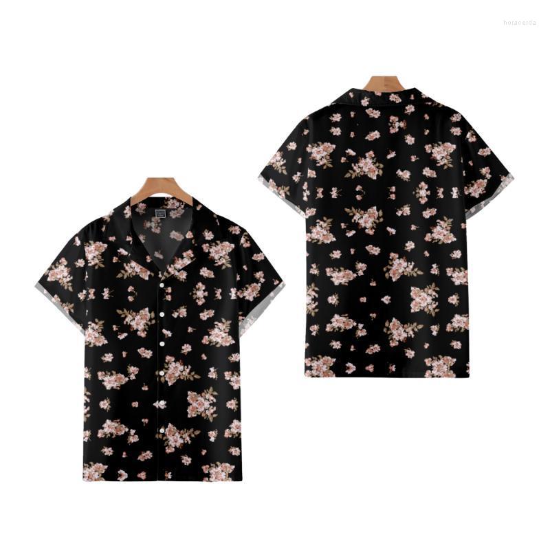 

Men's Casual Shirts Retro Vintage Asymmetric Patchwork Print Y2k Button Up Cuban Oversize For Men And WomenMen's Hora22, Ql20103a01
