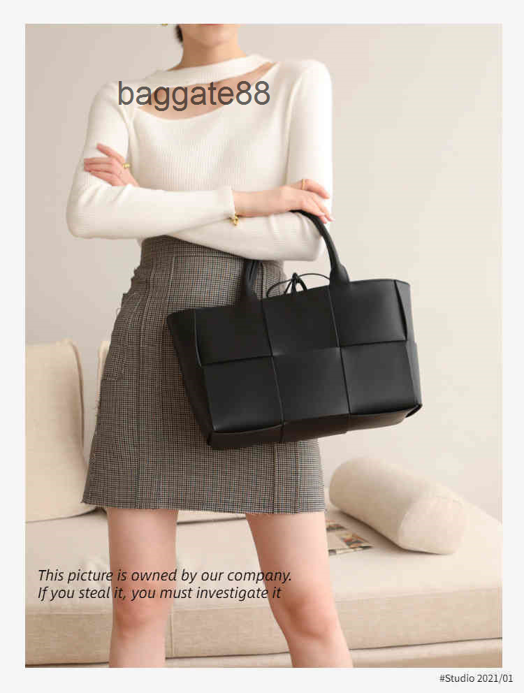 

Bags Classic Venetas Designer Bottegas Handbags Autumn 2023 Winter Woven Lattice Arco Tote Bag Cowhide Women's Bag Handbag Large Capacity
