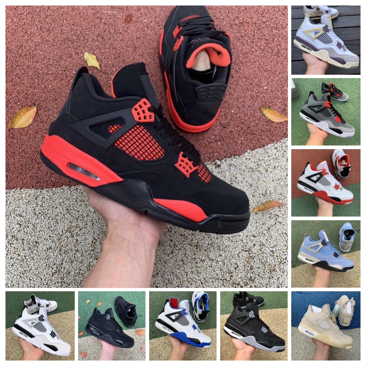 

UNDEFEATED Union X White Sail 4 4s OG Mens Basketball Shoes Women University Blue Jumpman Zen Master Military Black Cement Cat Oreo Bred Red Thunder Infrared Sneakers, Bubble package bag