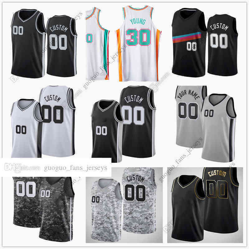 

Custom Printed 75th 2022 New City Basketball Jerseys White 4 Derrick 5 Dejounte 17 Doug Murray McDermott 30 Thaddeus Jakob Young Poeltl Zach