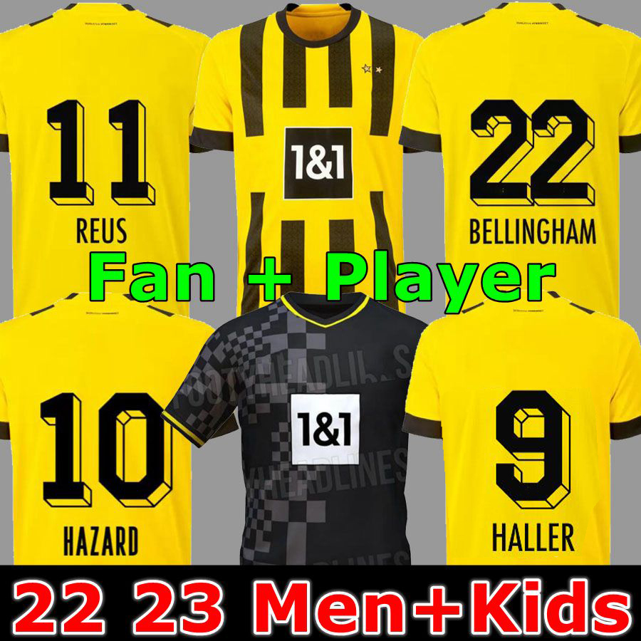 

22 23 110 Th soccer jersey Borussia HAALAND KAMARA HALLER 2022 2023 home away ootball shirt REUS BELLINGHAM HUMMELS REYNA BRANDT Dortmund men kids kit maillot de foot, 110 th jersey
