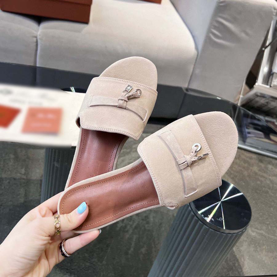 

Sandals Slippers Fahsion Summer Genuine leather Girls Beach Slides Black White Red Blue yellow pink Animal prints Flip brocade size EU35-41, #3