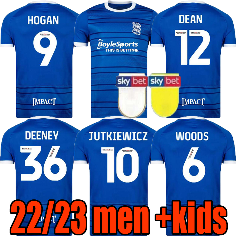 

22 23 Birmingham Soccer Jerseys home blue City 2022 2023 HOGAN DEENEY BACUNA JUTKIEWICZ ROBERTS GARDNER WOODS 2022 2023 men classic movement Football Shirts, 22/23 home