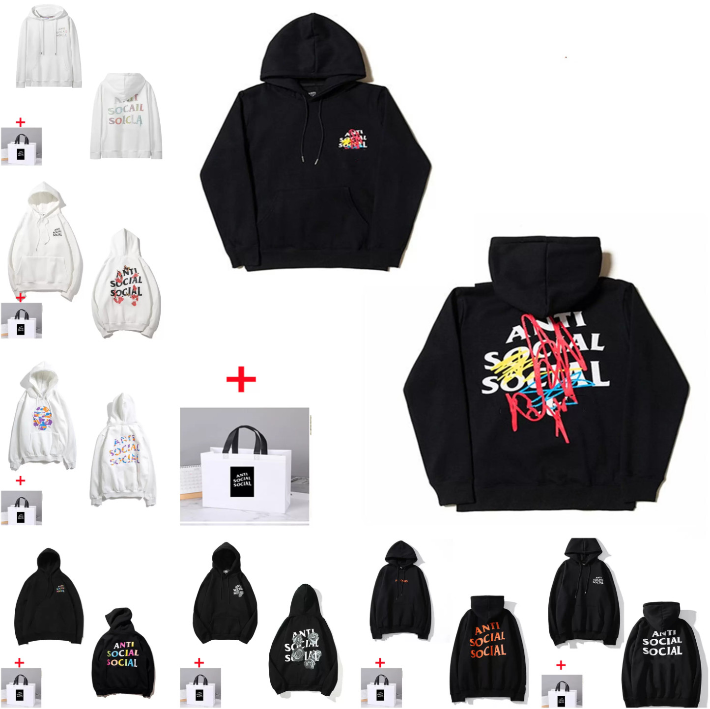 

Mens Hoodies Women Hoodie high quality Sweaterts Floral Sakura Butterfly Letter Print Round Neck Loose Men and Womens Couples Bring tote, 1 pcs button